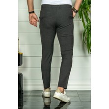 Modamesto Erkek Antrasit Slim Fit Kumaş Pantolon