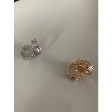 Elif Çelik Takı 316L Çelik Baget Küpe Gümüş