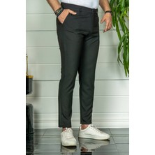 Modamesto Erkek Siyah Slim Fit Kumaş Pantolon