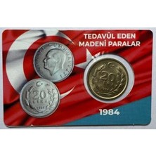 1984 Yılı Tedavül 20 Türk Lirası Çil Özel Kitinde
