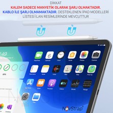 NovStrap Apple iPad Air 4/5 10.9 Uyumlu Kalem Pencil Manyetik Eşleşme Şarj Avuç İçi Reddi 2 Adet Uç