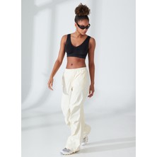 Jjxx Yüksek Bel Normal Bej Kadın Pantolon 12234805