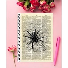 Anime And Your World   Nostaliji ( Vintage ) Defter 1 Adet Özel Tasarım A4 Boyutu 21*29 cm Telli Kareli Büyük Boy Defter