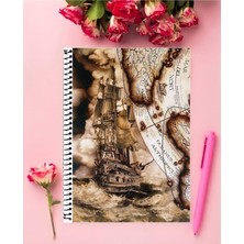 Anime And Your World Nostaliji ( Vintage ) Defter 1 Adet Özel Tasarım A5 Boyutu 15*21 cm  Telli Çizgisiz Orta Boy defter
