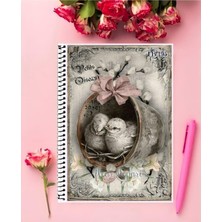 Anime And Your World Nostaliji ( Vintage ) Defter 1 Adet Özel Tasarım A5 Boyutu 15*21 cm  Telli Çizgisiz Orta Boy defter