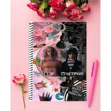 Anime And Your World Wednasday Defter 1 Adet Özel Tasarım A4 Boyutu 21*29 cm Telli Kareli Büyük Boy Defter