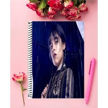 Anime And Your World Wednasday Defter 1 Adet Özel Tasarım A4 Boyutu 21*29 cm Telli Kareli Büyük Boy Defter