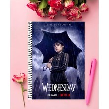 Anime And Your World Wednasday Defter 1 Adet Özel Tasarım A4 Boyutu 21*29 cm Telli Kareli Büyük Boy Defter