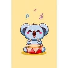 Anime And Your World Koala  Defter 1 Adet Özel Tasarım A4 Boyutu 21*29 cm Telli Çizgili Büyük Boy Defter