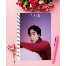 Anime And Your World Jimin Bts Defter 1 Adet Özel Tasarım A4 Boyutu 21*29 cm Telli Çizgili Büyük Boy Defter