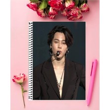 Anime And Your World Jimin Bts Defter 1 Adet Özel Tasarım A4 Boyutu 21*29 cm  Telli Çizgisiz Büyük Boy defter