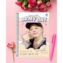 Anime And Your World Jimin Bts Defter 1 Adet Özel Tasarım A4 Boyutu 21*29 cm  Telli Çizgisiz Büyük Boy defter