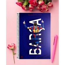 Anime And Your World Messi Ronaldo Mbappe Futbolcular Defter 1 Adet  A4 Boyutu 21*29 cm  Telli Çizgisiz Büyük Boy 