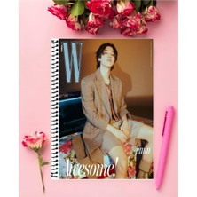 Anime And Your World Jimin Bts Defter 1 Adet Özel Tasarım A4 Boyutu 21*29 cm  Telli Çizgisiz Büyük Boy defter