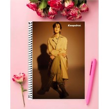 Anime And Your World Jimin Bts Defter 1 Adet Özel Tasarım A4 Boyutu 21*29 cm Telli Kareli Büyük Boy Defter