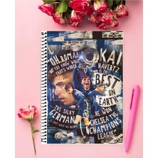 Anime And Your World Messi Ronaldo Mbappe Futbolcular Defter 1 Adet  A4 Boyutu 21*29 cm  Telli Çizgisiz Büyük Boy 