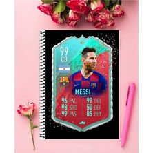 Anime And Your World Messi Ronaldo Mbappe Futbolcular Defter 1 Ade A4 Boyutu 21*29 cm Telli Kareli Büyük Boy