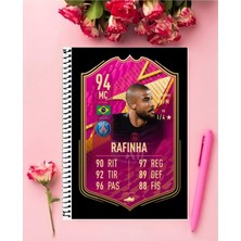 Anime And Your World Messi Ronaldo Mbappe Futbolcular Defter 1 Ade A4 Boyutu 21*29 cm Telli Kareli Büyük Boy