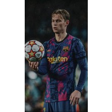Anime And Your World Frenkie De Jong  Defter 1 Adet Özel Tasarım A4 Boyutu 21*29 cm Telli Kareli Büyük Boy Defter