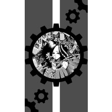 Anime And Your World Gunnm Defter 1 Adet Özel Tasarım A4 Boyutu 21*29 cm Telli Çizgili Büyük Boy Defter