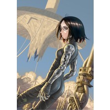Anime And Your World Gunnm Defter 1 Adet Özel Tasarım A4 Boyutu 21*29 cm Telli Çizgili Büyük Boy Defter