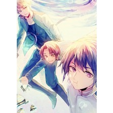 Anime And Your World Hetalia Axis Powers  Defter 1 Adet Özel Tasarım A4 Boyutu 21*29 cm Telli Kareli Büyük Defter
