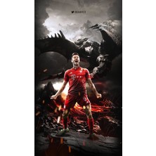 Anime And Your World Robert Lewandowski Defter 1 Adet Özel Tasarım A4 Boyutu 21*29 cm Telli Çizgili Büyük Boy Defter