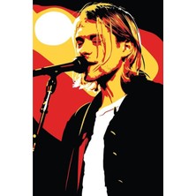 Anime And Your World Kurt Cobain Nirvana Defter 1 Adet Özel Tasarım A4 Boyutu 21*29 cm Telli Kareli Büyük Boy