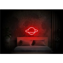 Ark Reklam Satürn Neon LED Tabela Dekoratif Tablo ve Gece Lambası 12V