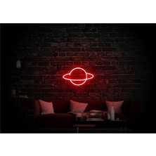 Ark Reklam Satürn Neon LED Tabela Dekoratif Tablo ve Gece Lambası 12V