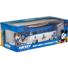 JADA Mickey Van With Figure, 1:24 Ölçek Disney Lisanslı, Die-Cast (Metal), Figürlü