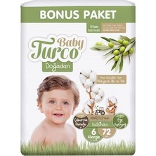 Baby Turco Doğadan Bonus Bebek Bezi 6 Numara Xlarge 72 Adet