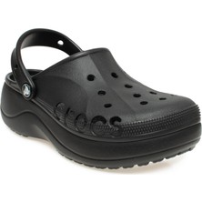 Crocs 208186  Unisex Baya Platform Clog Terlik Siyah Silikon/Plastik Yaz Sezonu Konforlu Kullanım