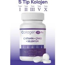 Collagen Life  Tip 1, Tip 2, Tip 3, Tip 5 , Tip 10, ( Selenyum , C Vitamini ve Çinko ) 90 Tablet