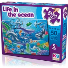 Okyanusta Yaşam Jumbo Puzzle/yapboz 50 Parça (5+ Yaş)