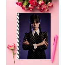 Anime And Your World Wednasday Defter 1 Adet Özel Tasarım A4 Boyutu 21*29 cm Telli Çizgili Büyük Boy Defter