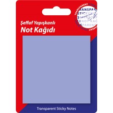 Hobi Market Art Şeffaf Post-It Yapışkanlı Not Kağıdı Mor 76X76 Mm. 50 Yaprak