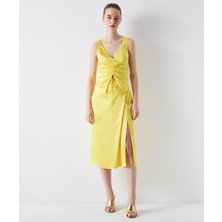 İpekyol Parlak Dokulu Midi Etek