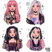 Anime And Your World Blackpink Manga  Defter 1 Adet Özel Tasarım A4 Boyutu 21*29 cm Telli Çizgisiz Büyük Boy Defter