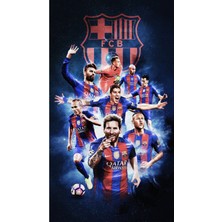 Anime And Your World  Fc Barcelona Defter 1 Adet Özel Tasarım A4 Boyutu 21*29 cm Telli Kareli Büyük Boy Defter
