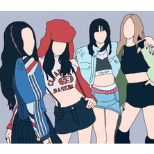 Anime And Your World Blackpink Manga  Defter 1 Adet Özel Tasarım A5 Boyutu 15*21 cm  Telli Çizgisiz Orta Boy defter
