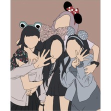 Anime And Your World Blackpink Manga  Defter 1 Adet Özel Tasarım A4 Boyutu 21*29 cm Telli Çizgisiz Büyük Boy Defter