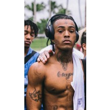 Anime And Your World Xxxtentacion Defter 1 Adet Özel Tasarım A4 Boyutu 21*29 cm Telli Çizgili Büyük Boy Defter