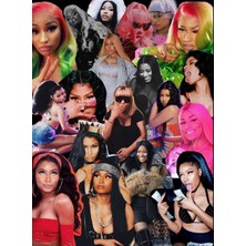 Anime And Your World Nicki Minaj Yeni  Defter 1 Adet Özel Tasarım A5 Boyutu 15*21 cm  Telli Çizgisiz Orta Boy defter