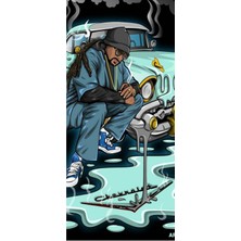 Anime And Your World Snoop Dogg  Defter 1 Adet Özel Tasarım A5 Boyutu 15*21 cm  Telli Çizgisiz Orta Boy defter