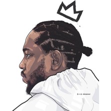 Anime And Your World Kendrick Lamar  Defter 1 Adet Özel Tasarım A4 Boyutu 21*29 cm Telli Çizgisiz Büyük Boy Defter
