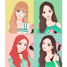 Anime And Your World Blackpink Manga  Defter 1 Adet Özel Tasarım A5 Boyutu 15*21 cm  Telli Çizgisiz Orta Boy defter