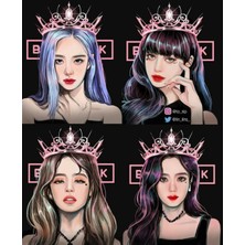 Anime And Your World Blackpink Manga  Defter 1 Adet Özel Tasarım A4 Boyutu 21*29 cm Telli Çizgisiz Büyük Boy Defter