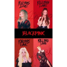 Anime And Your World Blackpink Manga  Defter 1 Adet Özel Tasarım A4 Boyutu 21*29 cm Telli Kareli Büyük Boy Defter