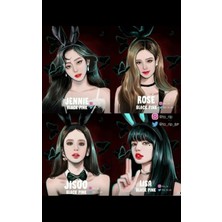 Anime And Your World Blackpink Manga  Defter 1 Adet Özel Tasarım A4 Boyutu 21*29 cm Telli Çizgili Büyük Boy Defter